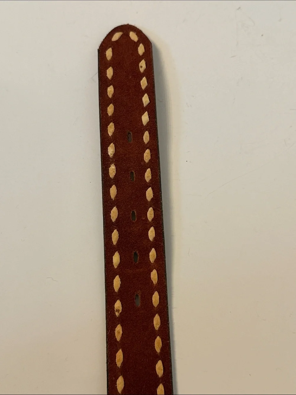 JUSTIN Women’s Brown Suede Belt with Brass Buckle Top Grain Cowhide size 35 USA
